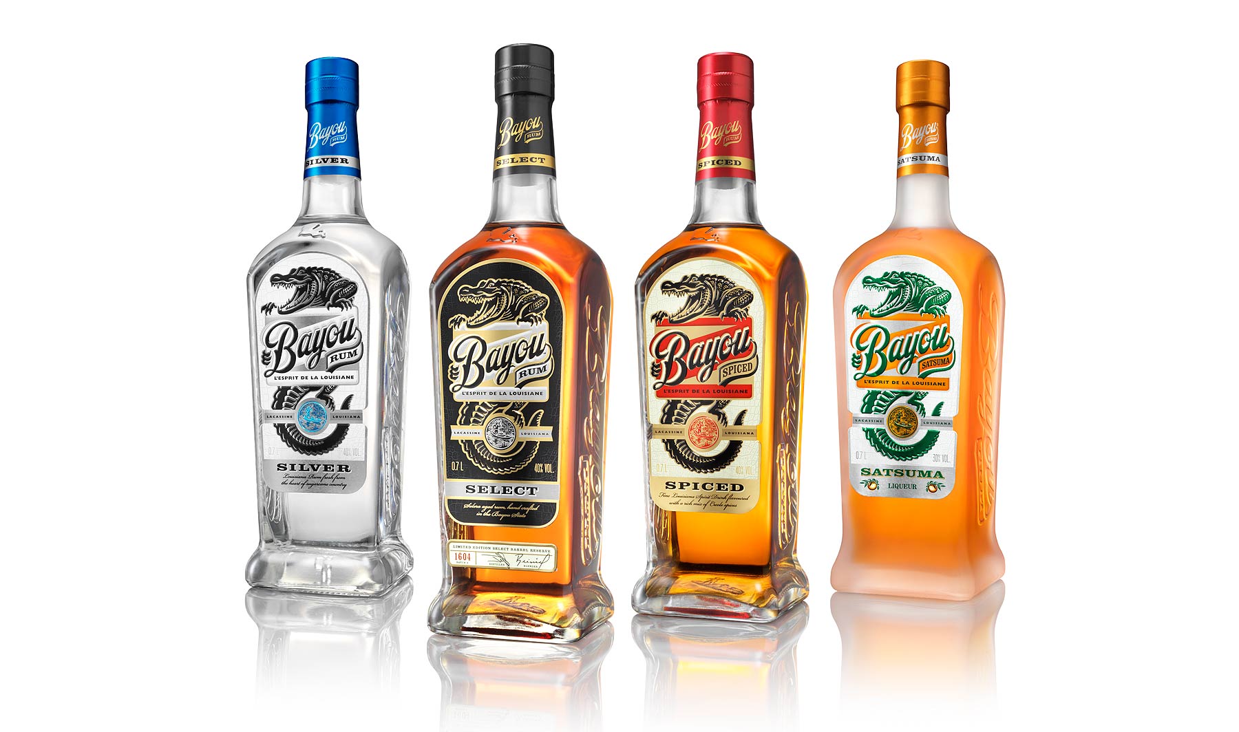 Bayou Rum bottle group