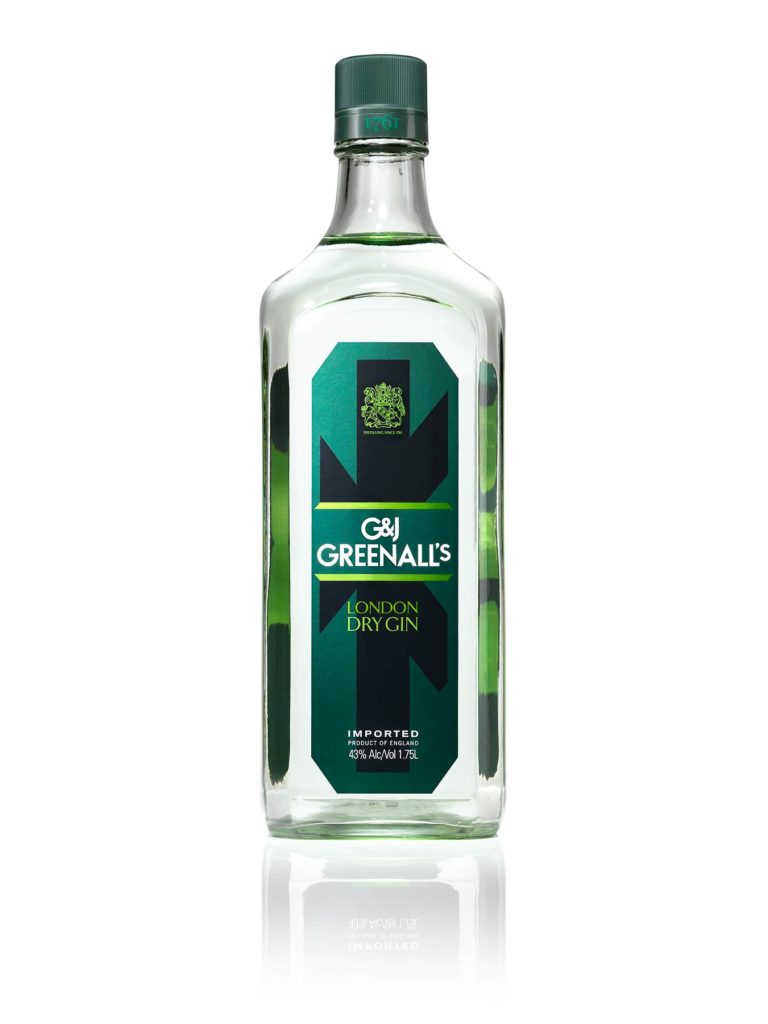 Greenall's Dry Gin bottle pack shot