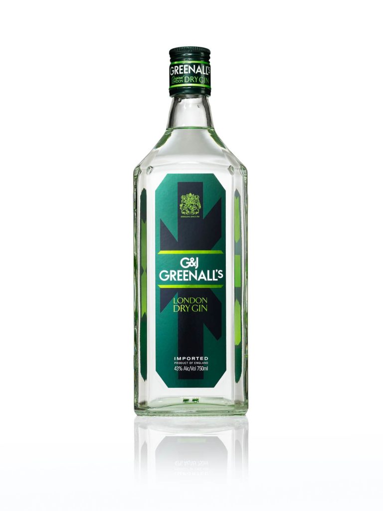 Greenall's Dry Gin bottle pack shot