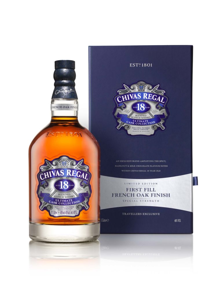 Chivas Regal 18 bottle and box Ultimate Cask collection