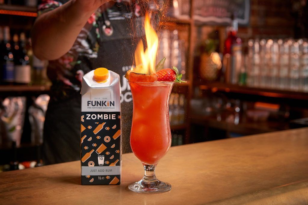 Flaming Zombie Cocktail