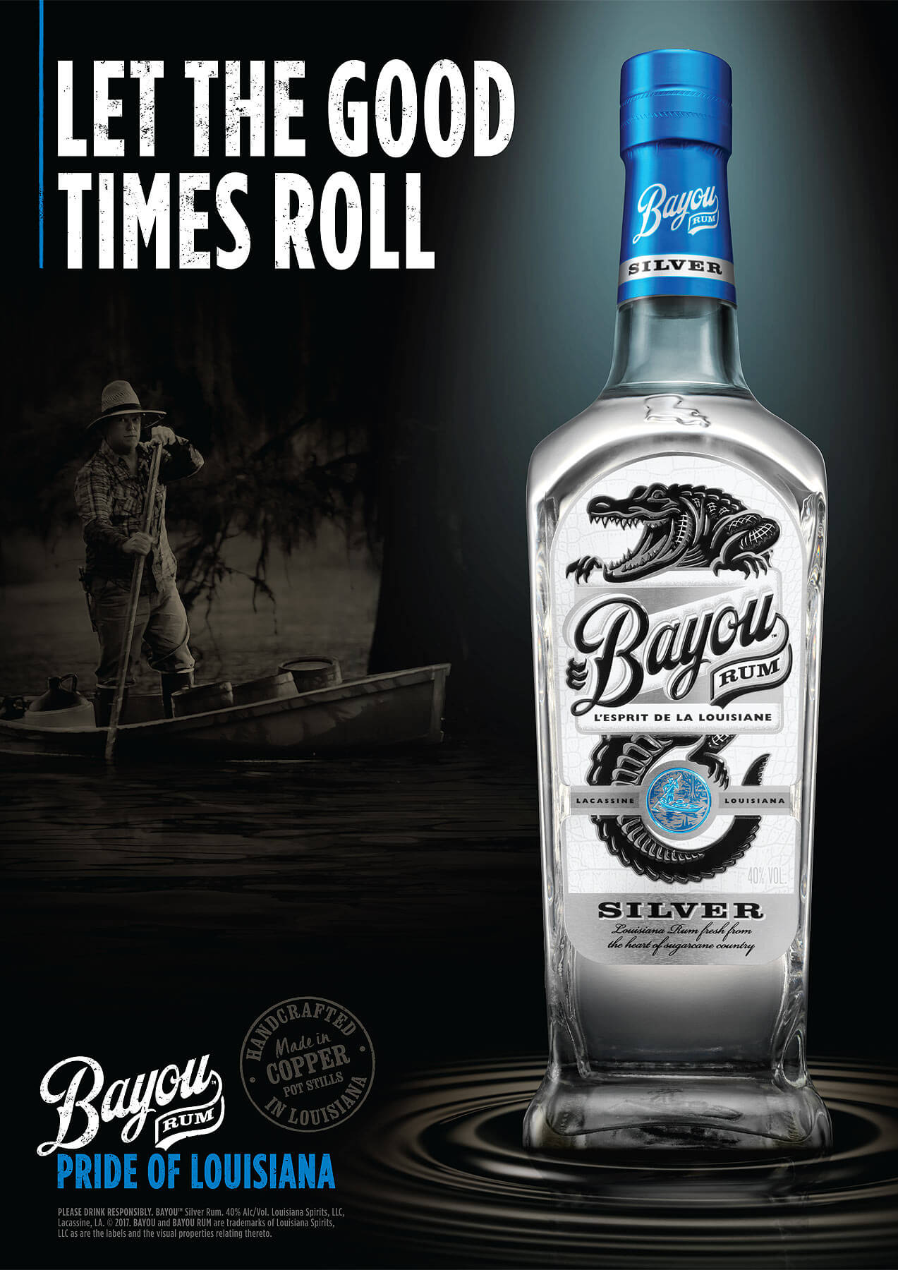 Advertising photography for Bayou rum by London drinks photographer Warren Ryley