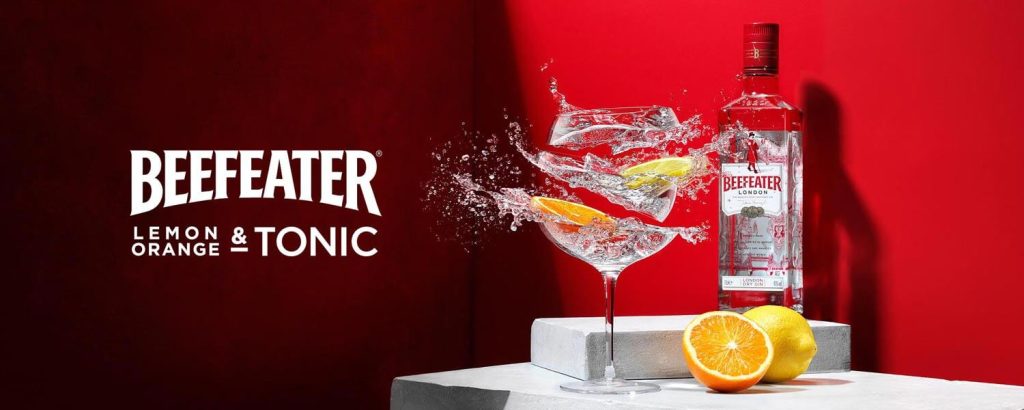 Beefeater Gin splash photography by London drinks photographer Warren Ryley