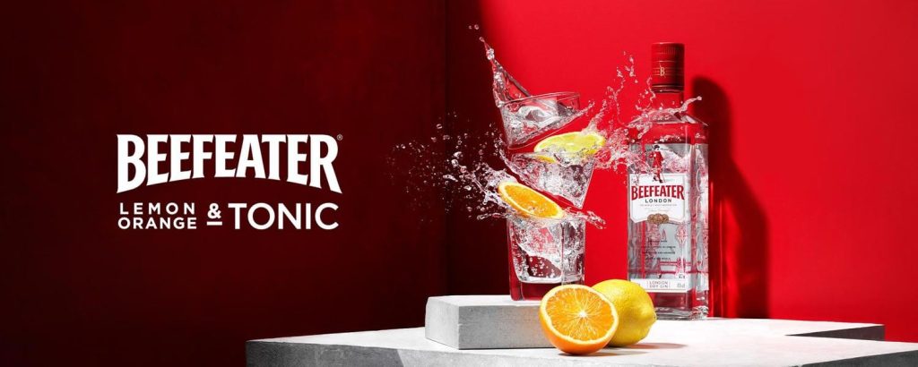 Beefeater Gin splash photography by London drinks photographer Warren Ryley