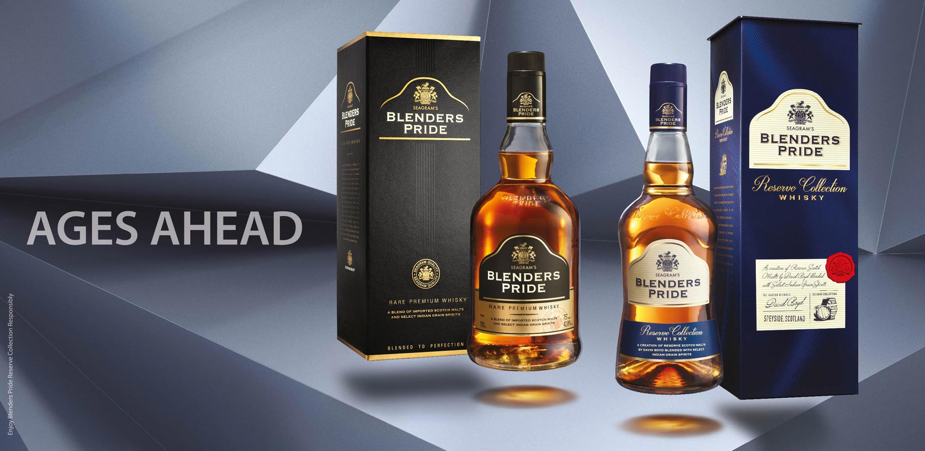 Blenders Pride Whisky product advertising photography by drinks photographer Warren Ryley