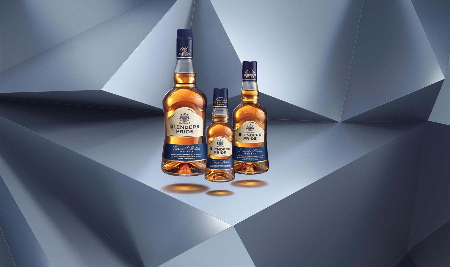Blenders Pride Whisky product advertising photography by drinks photographer Warren Ryley