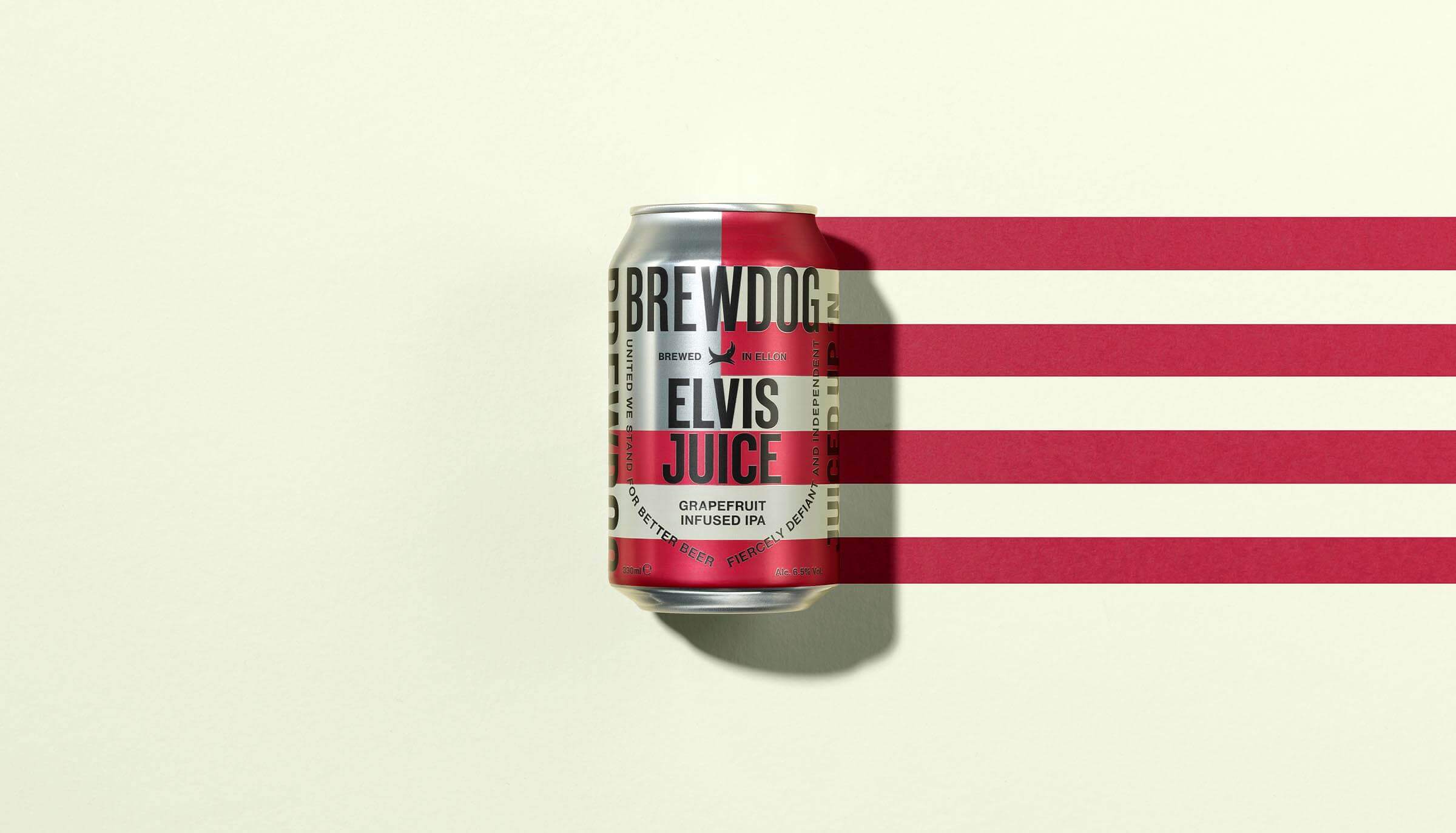 Graphic beer can studio photography