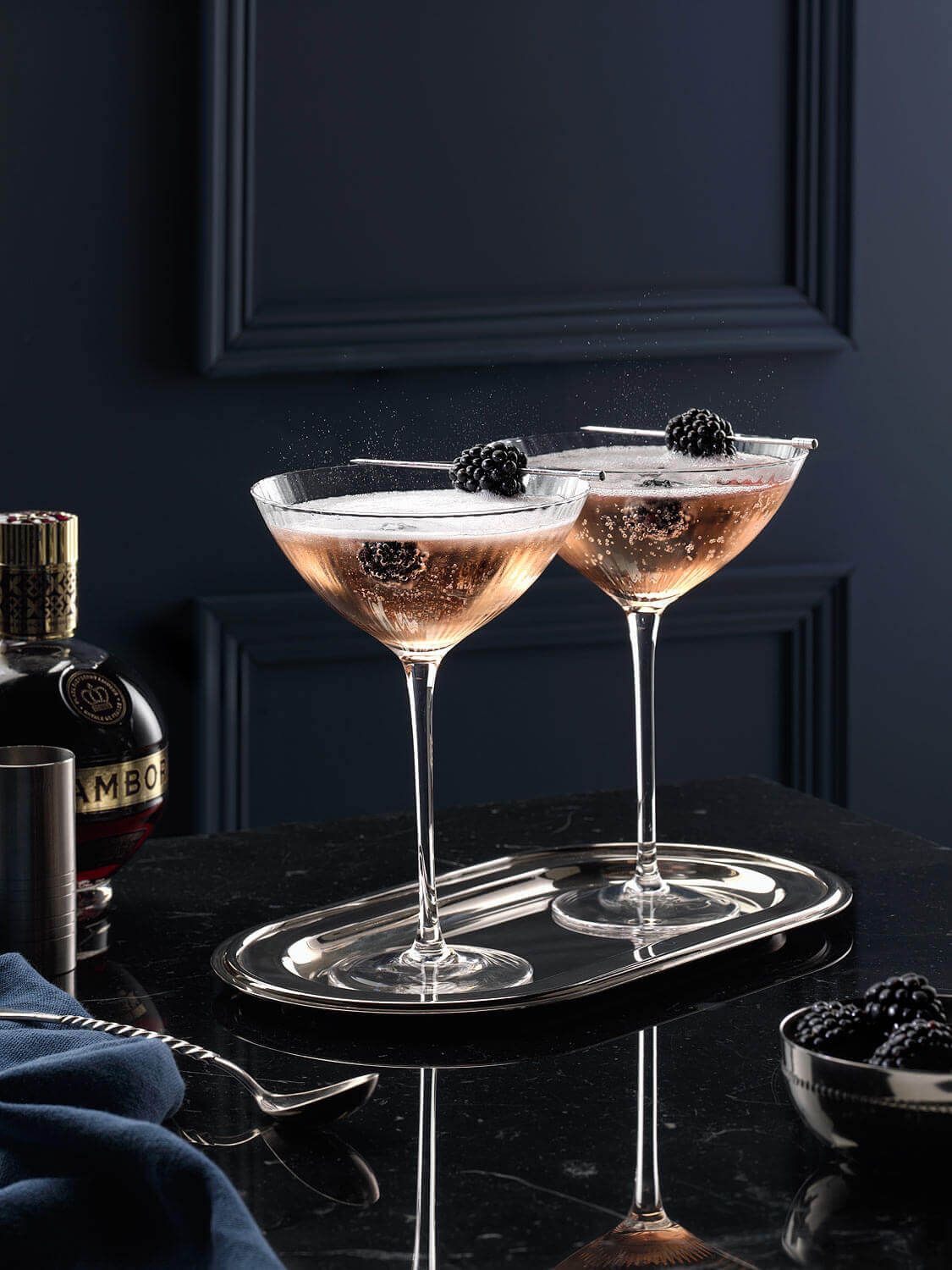 Premium cocktail photography created in London studio