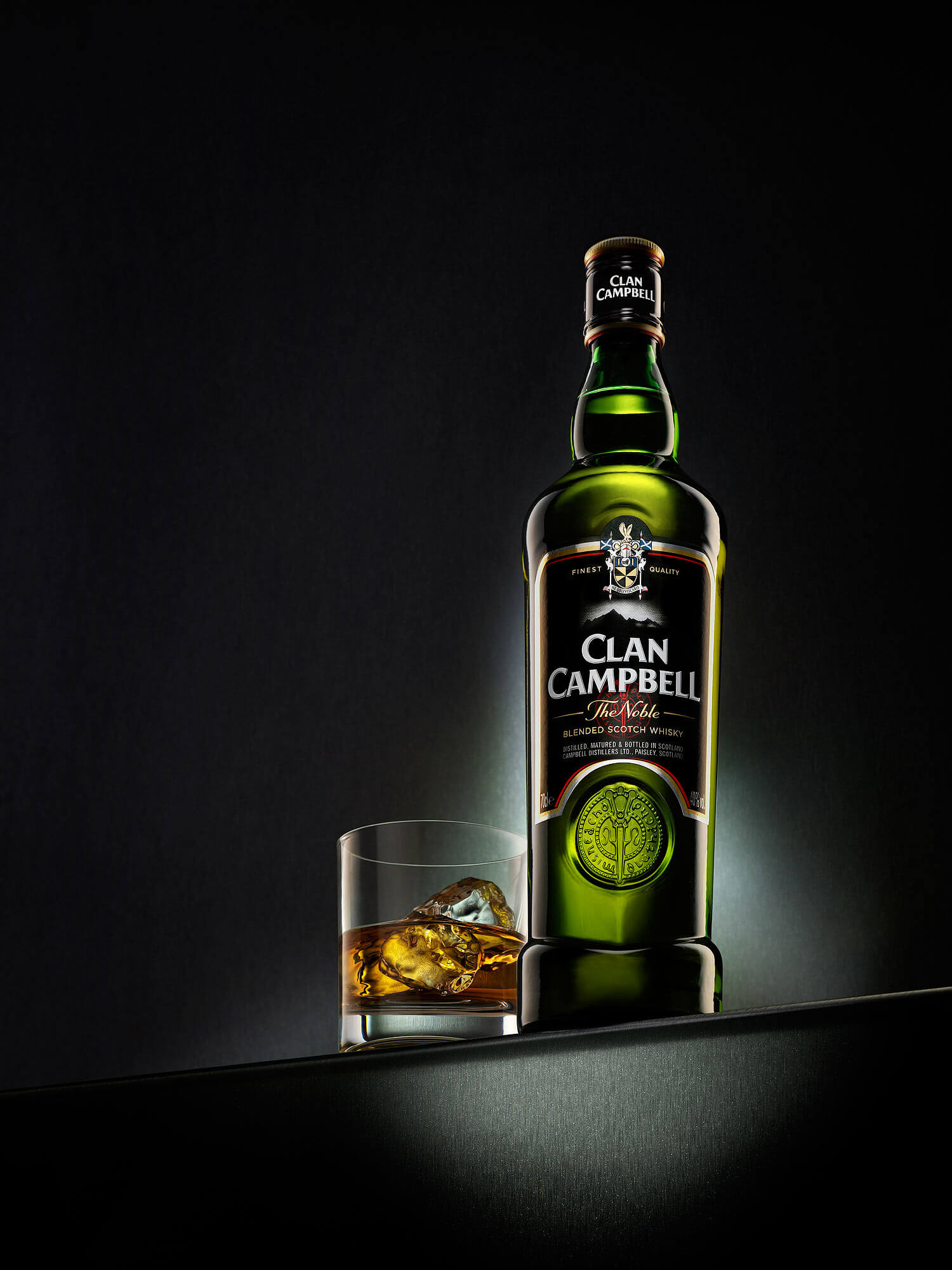 Clan Campbell whisky advertising photography by London based drinks photographer Warren Ryley