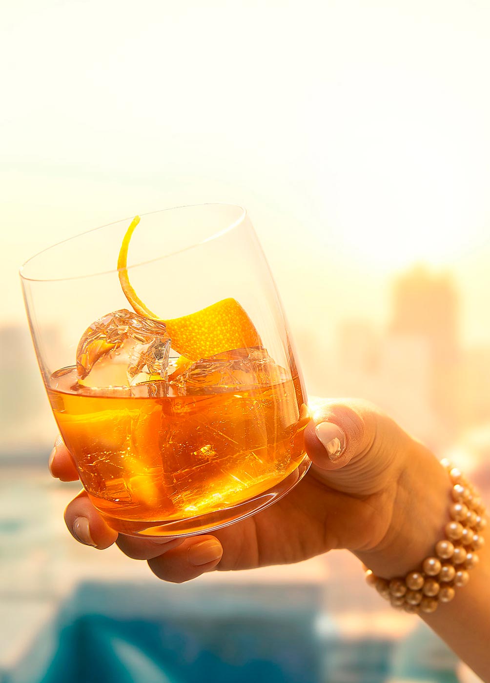 Summer cocktails lifestyle shot in London photography studio