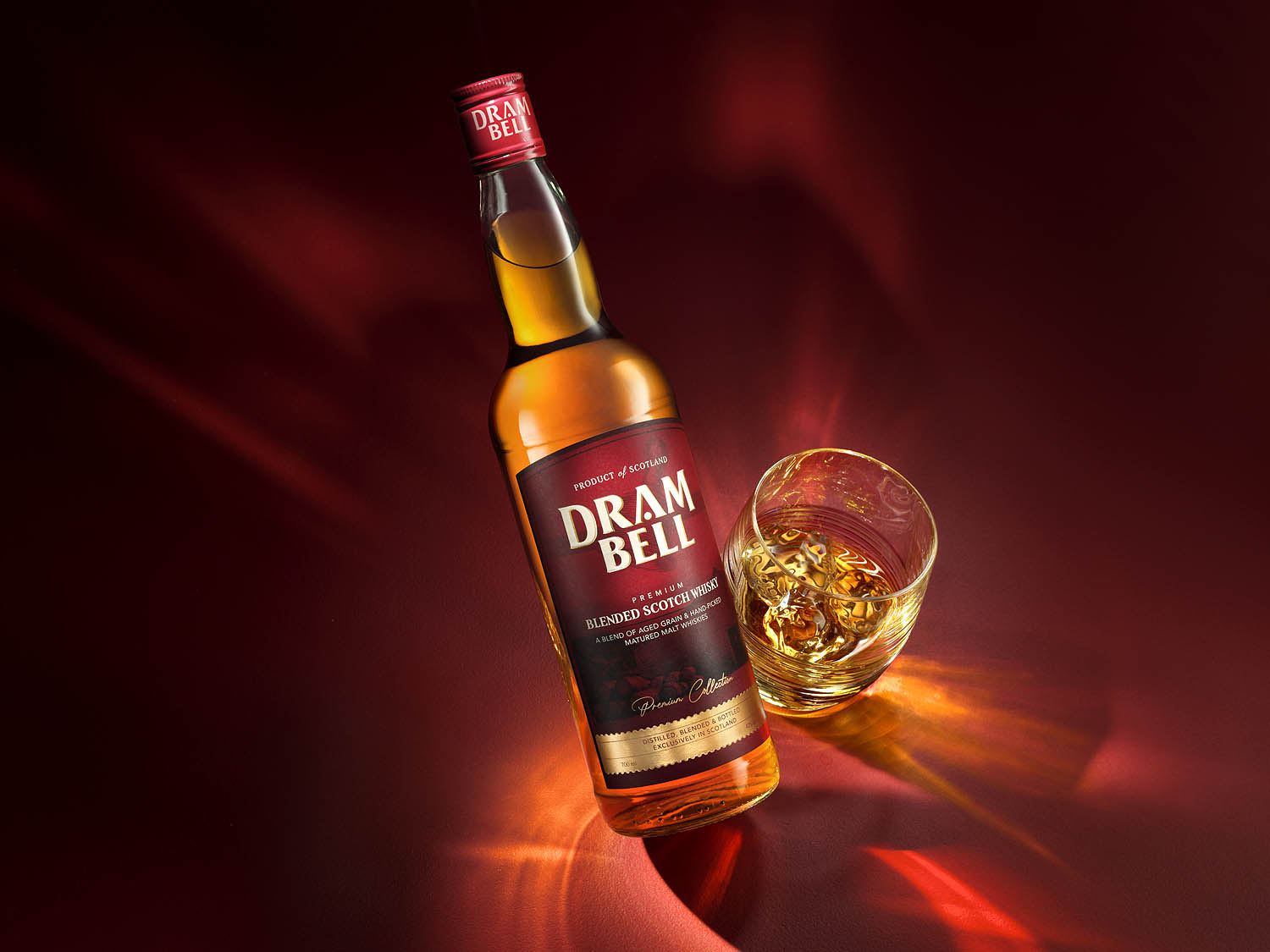 Dram Bell Whisky bottle photography by London based drinks photographer Warren Ryley