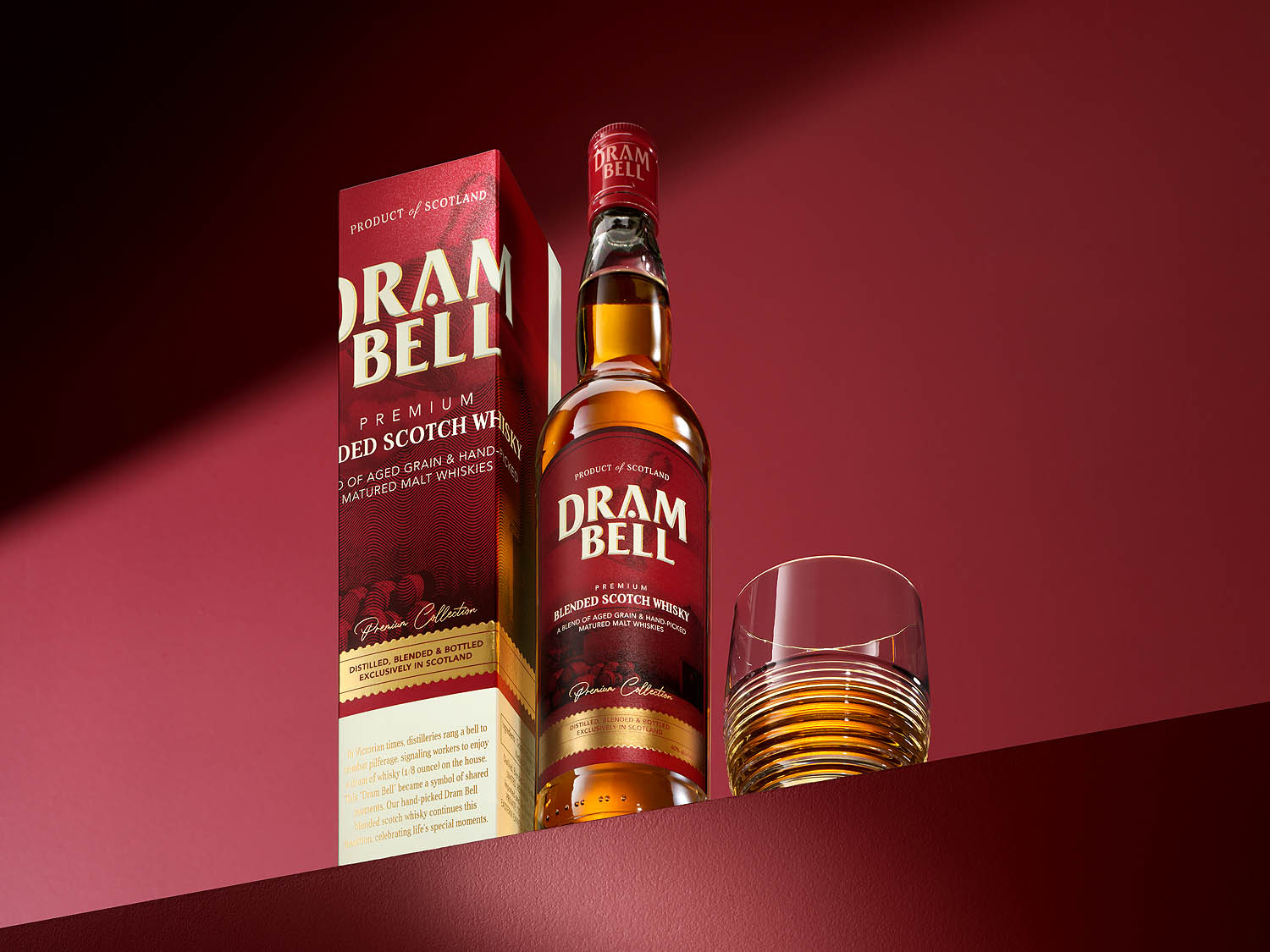 Dram Bell Whisky bottle photography by London based drinks photographer Warren Ryley