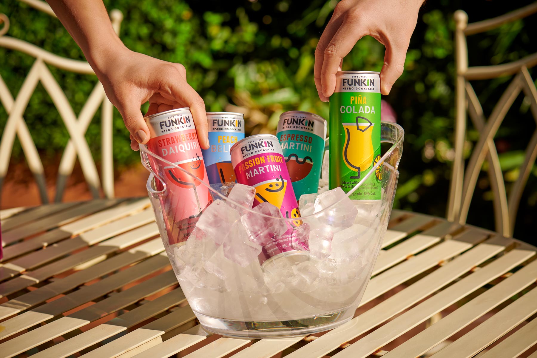 Lifestyle drinks photography for Funkin Cocktails by London drinks photographer Warren Ryley