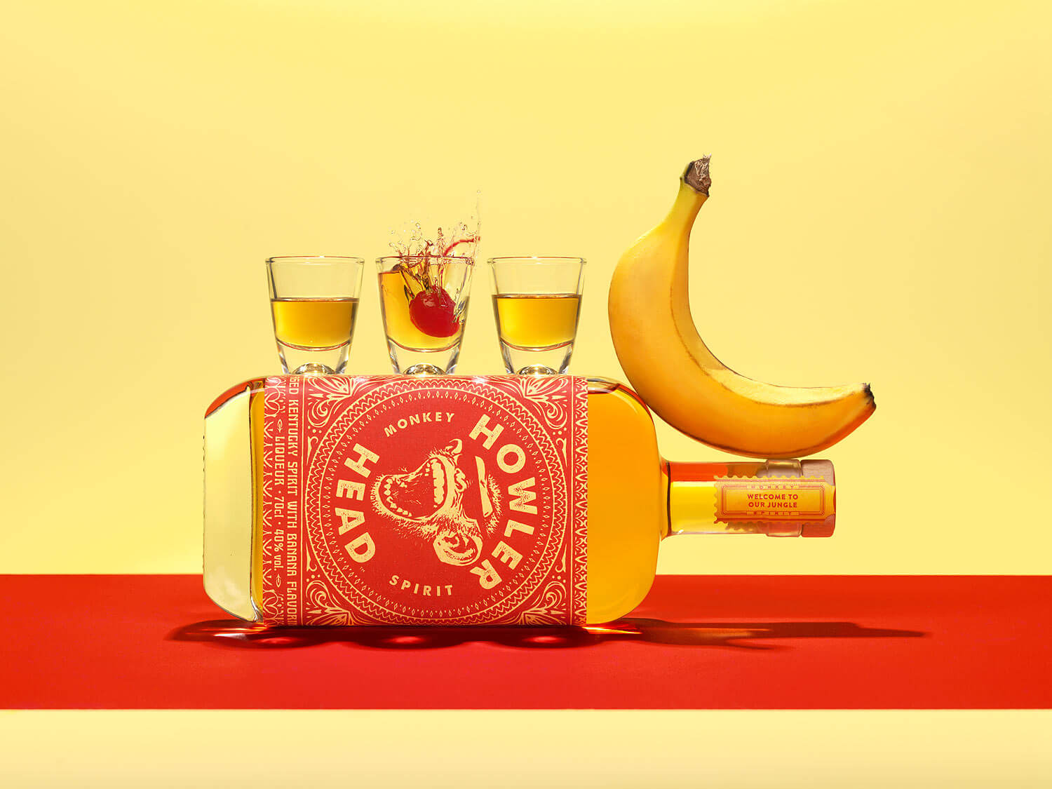 Howler Head bourbon graphic style product photography by London drinks photographer Warren Ryley