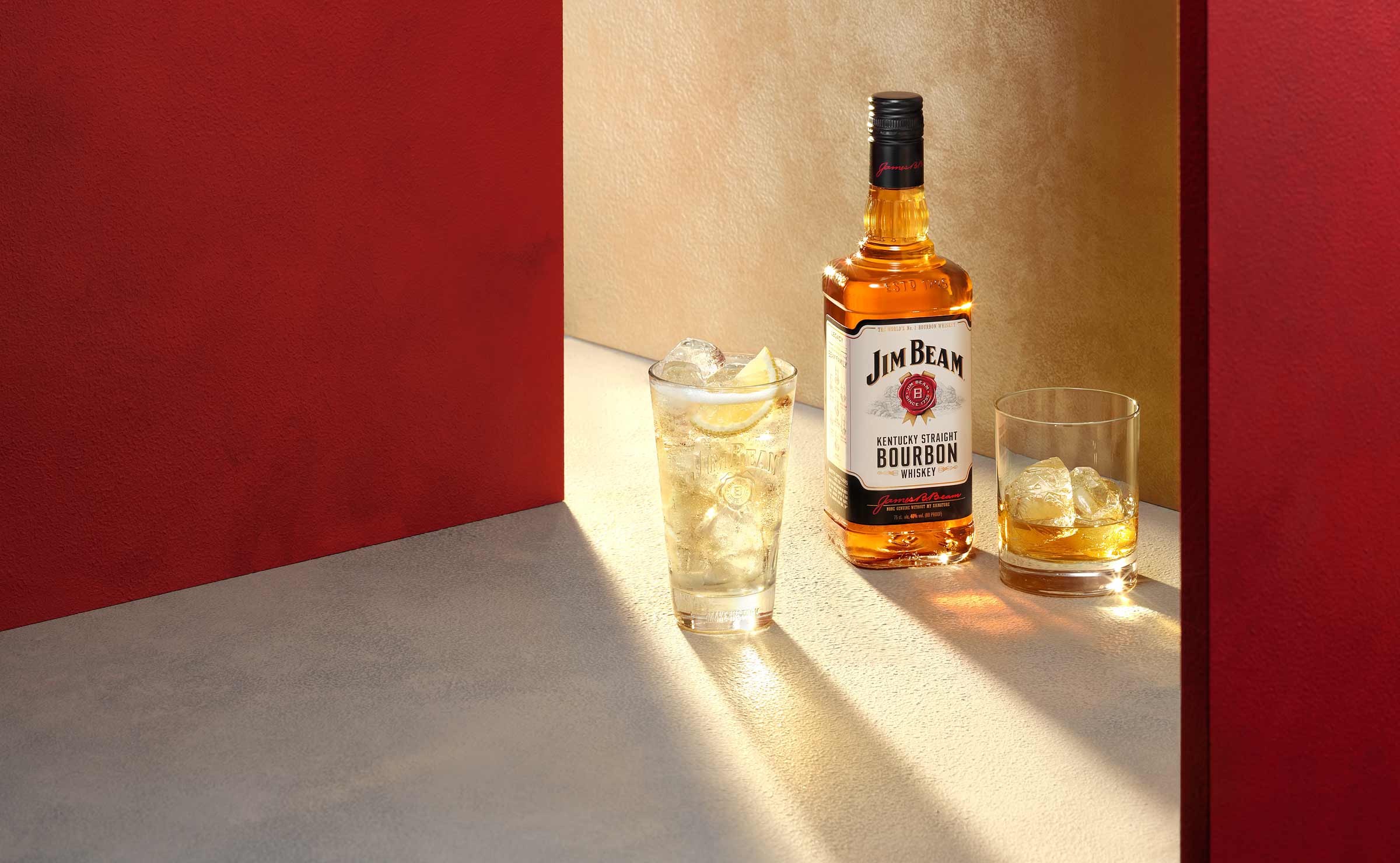 Jim Beam Bourbon advertising photography by London drinks photographer Warren Ryley