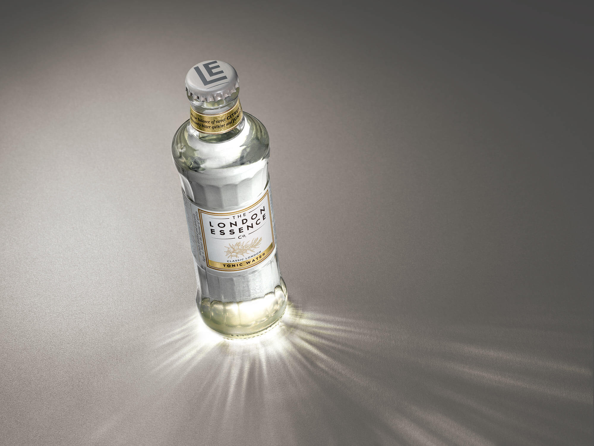 London Essence Company tonic bottle by London based drinks photographer Warren Ryley