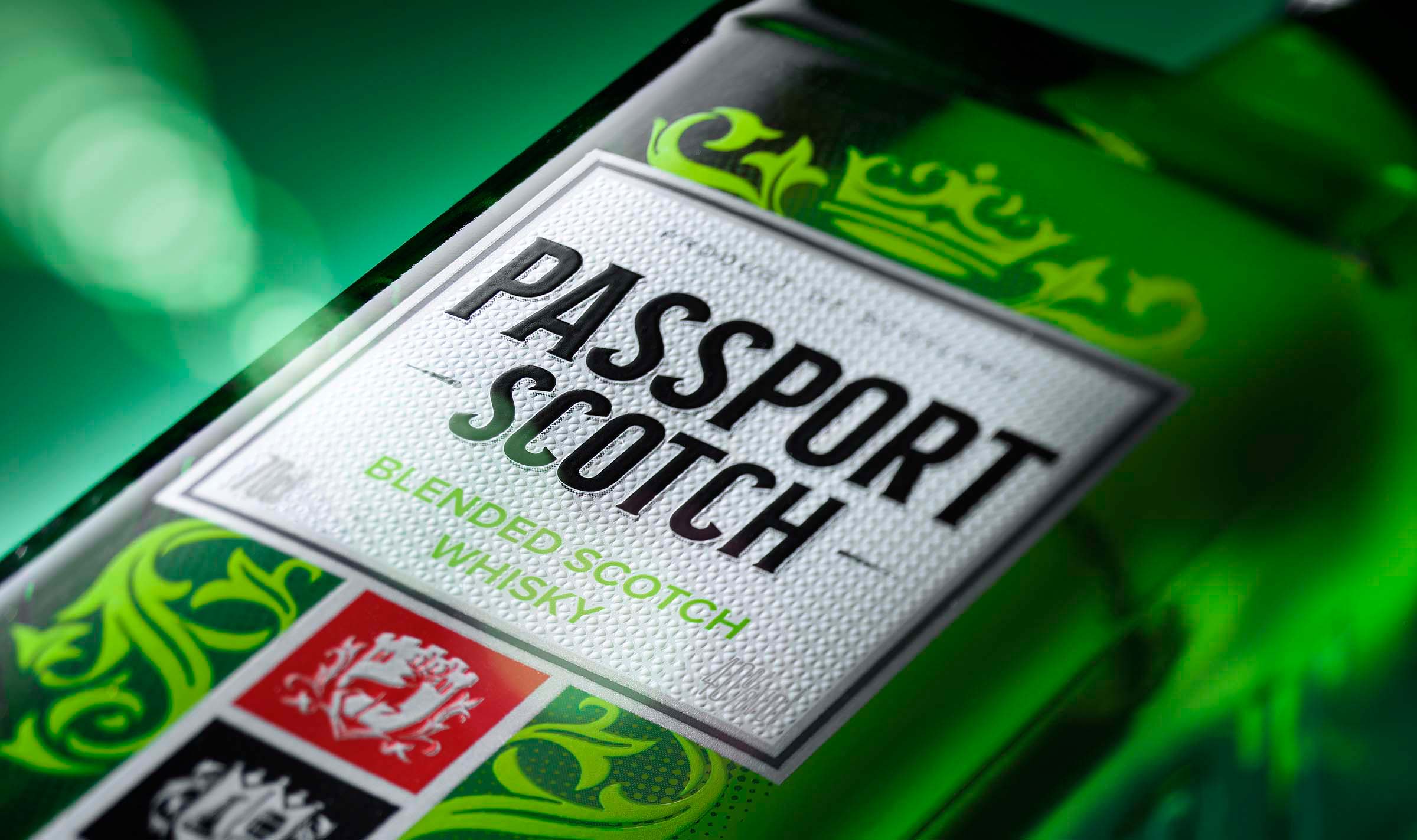 Detailed label image of Passport Scotch Whisky by drinks photographer Warren Ryley