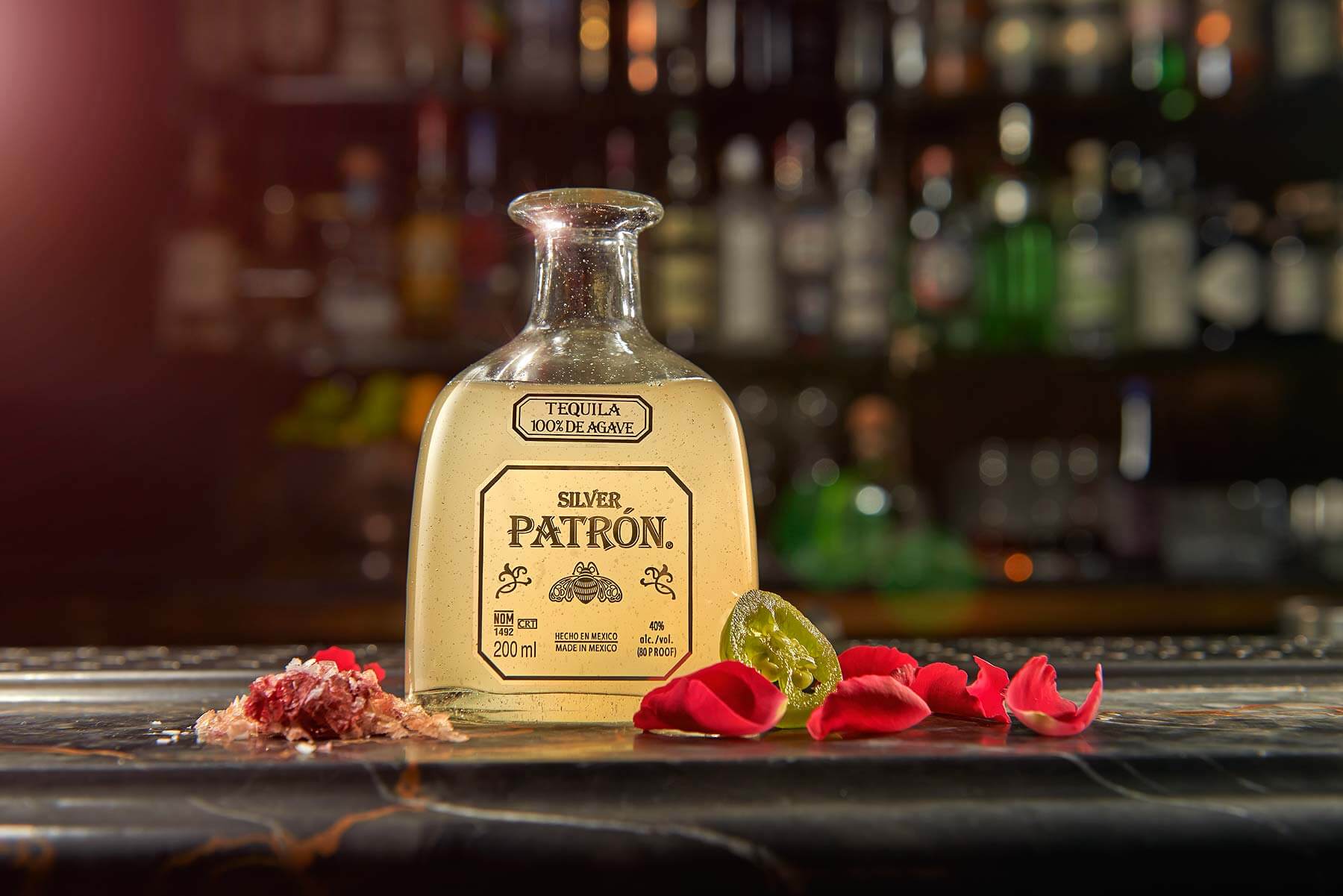 Patron Tequila advertising photography shot on location in London by drinks photographer Warren Ryley