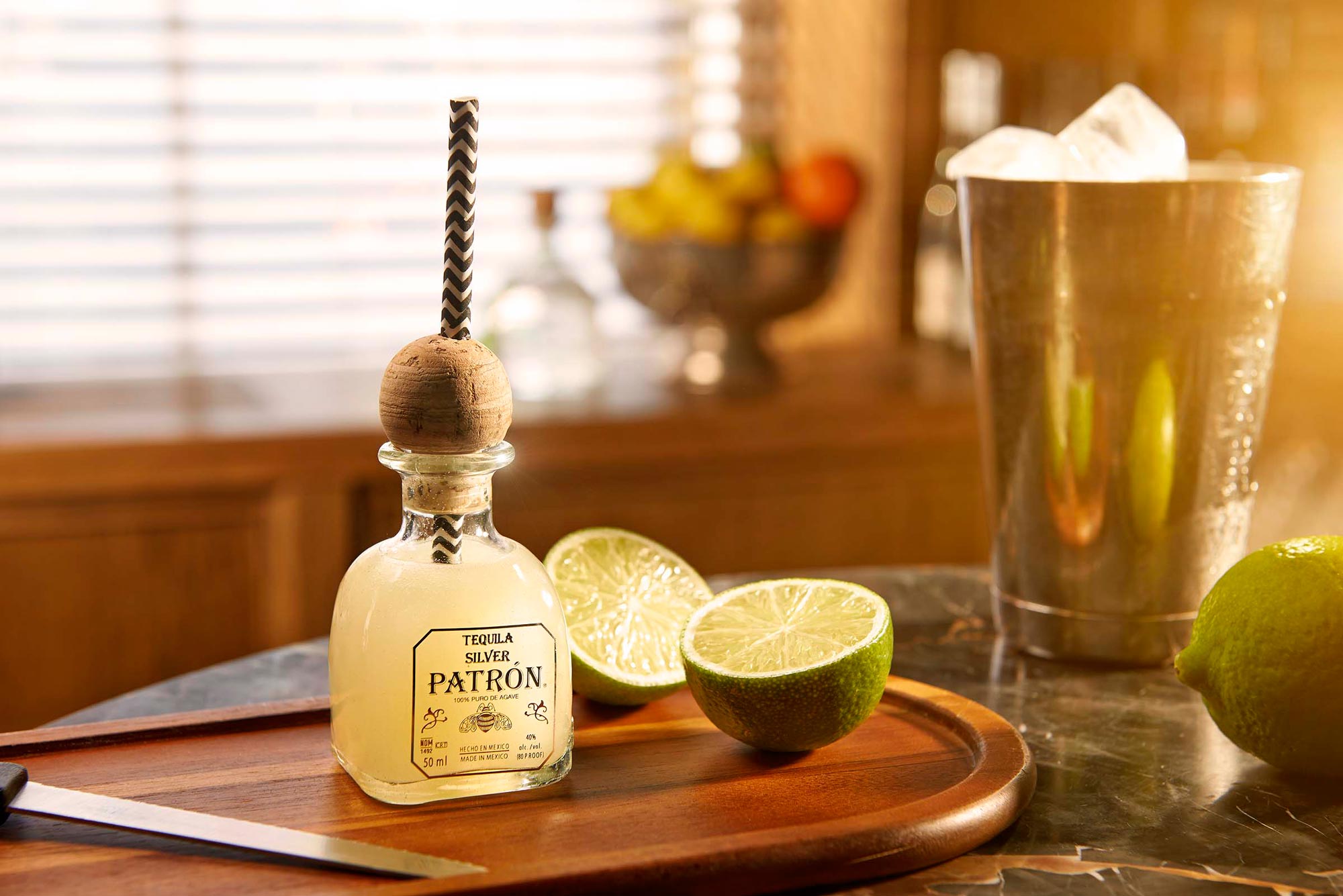 Patron Tequila advertising photography shot on location in London by drinks photographer Warren Ryley