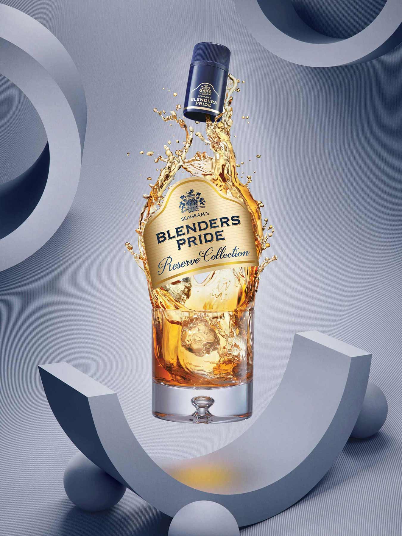 Blenders Pride Whisky splash by London drinks photographer Warren Ryley