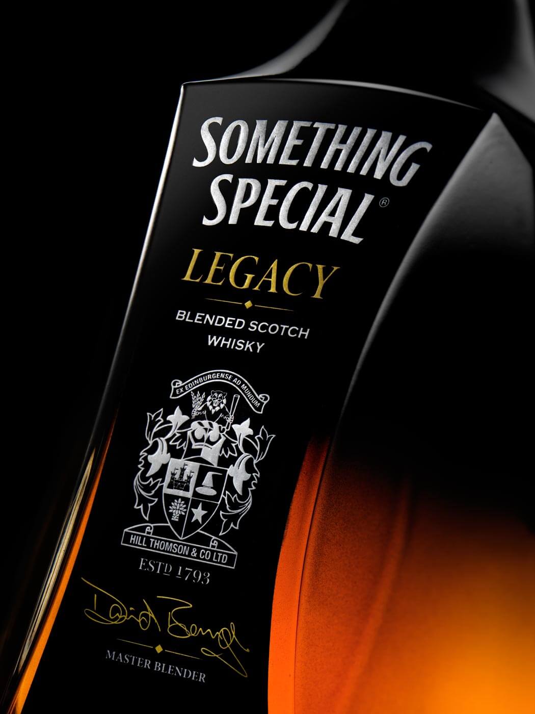 Something Special Legacy whisky bottle photography created in London studio by drinks photographer Warren Ryley