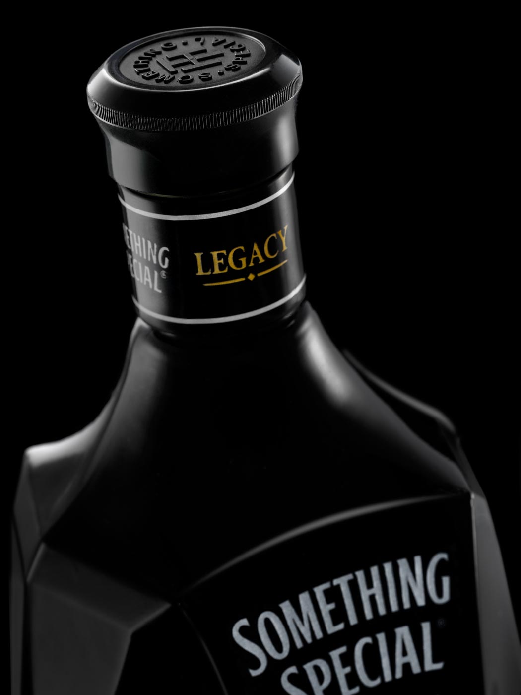 Something Special Legacy bottle detail image shot by London drinks photographer Warren Ryley