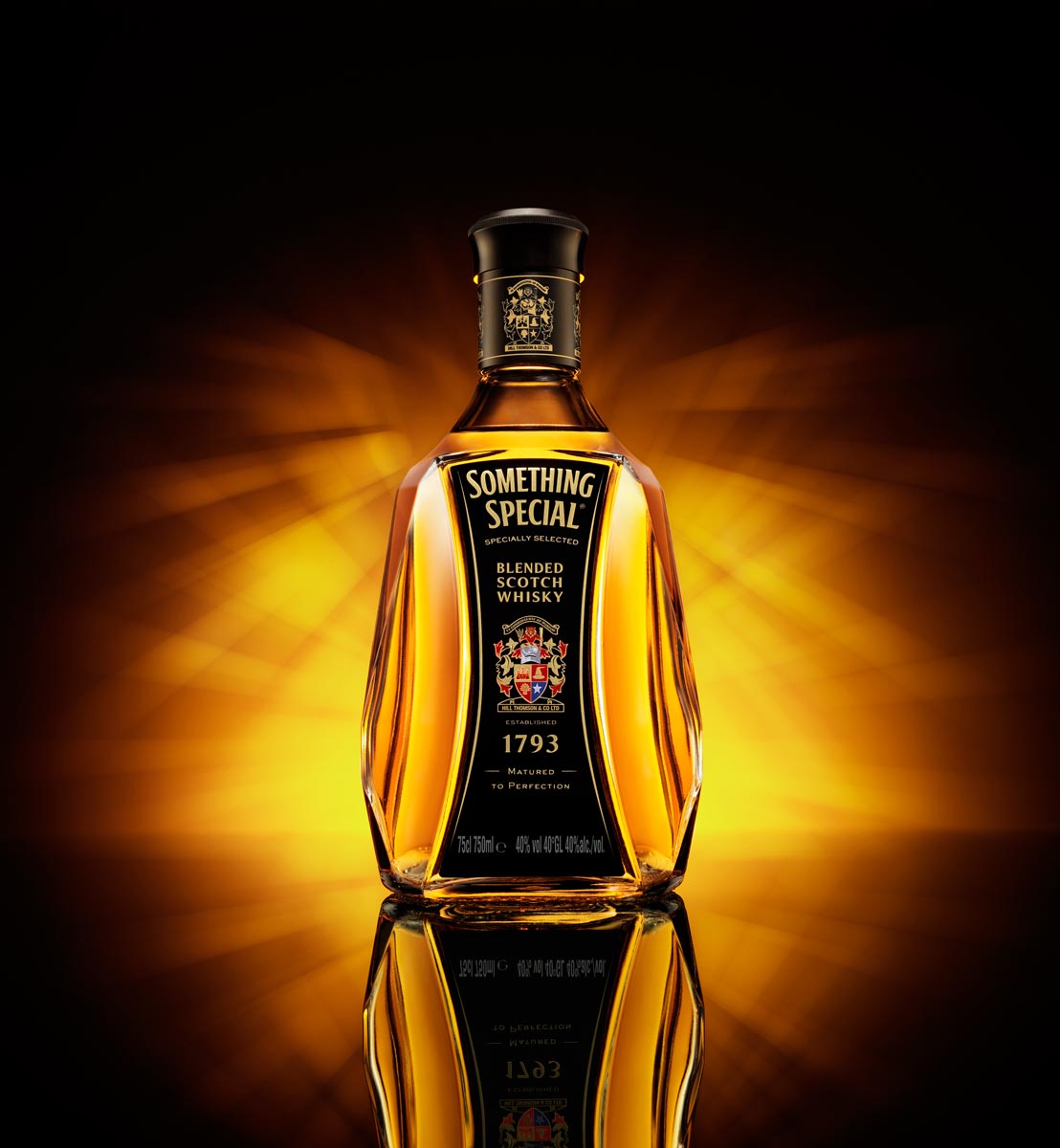 Something Special whisky bottle photography created in London studio by drinks photographer Warren Ryley