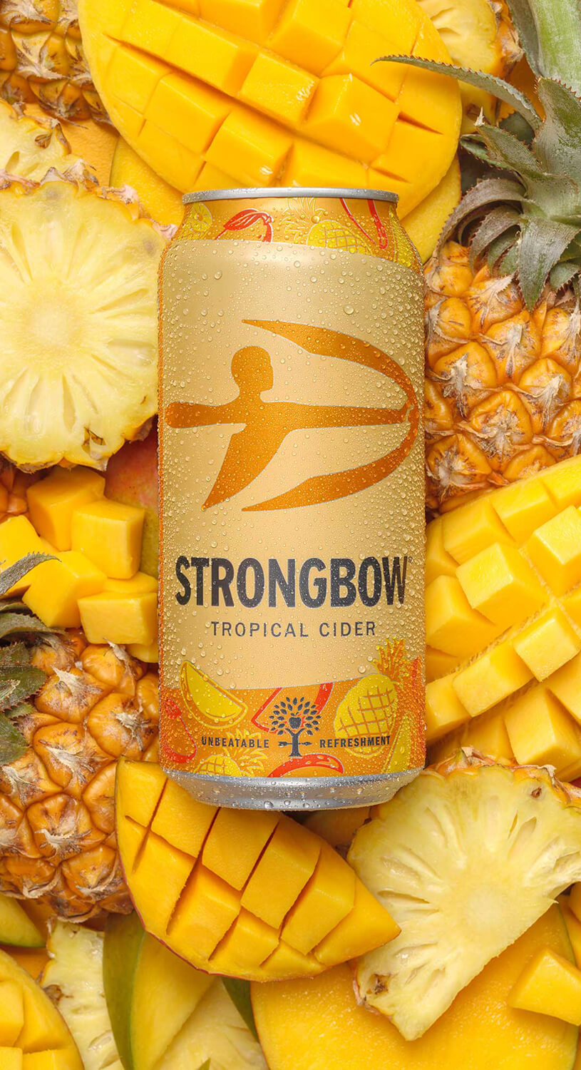 Strongbow Tropical cider creative photography by London drinks photographer Warren Ryley