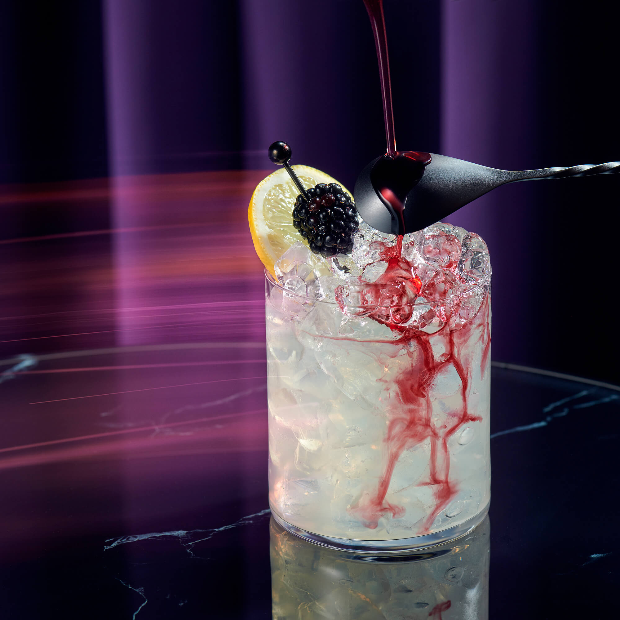 Creative cocktail photography created in London studio