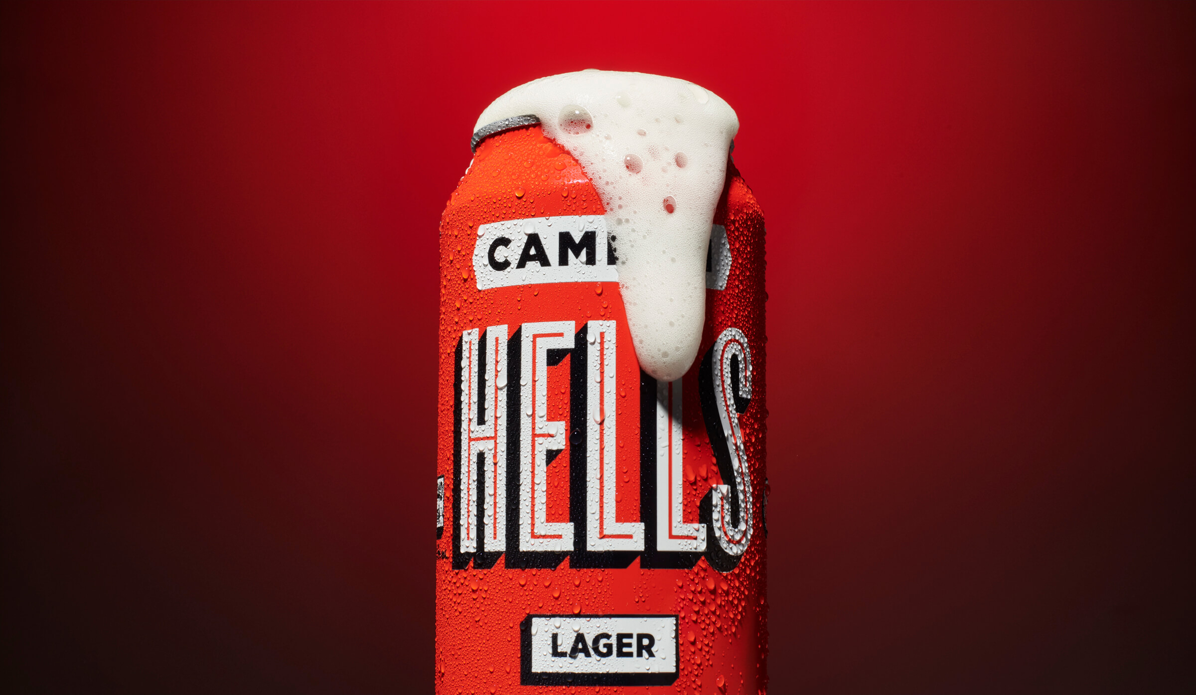 Detailed froth close up photography of Camden beer